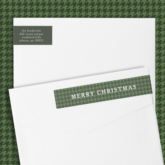 Klassieke groene houndstooth Kerstmis
