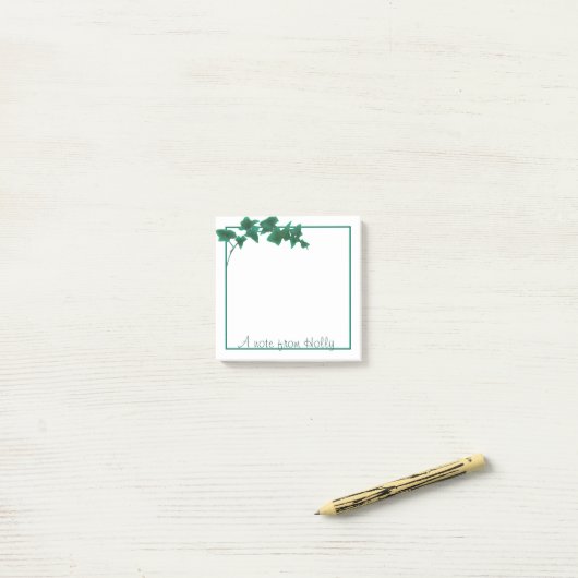 Klassieke groene Ivy | cadeau voor natuur Post-it® Notes (Op bureau)