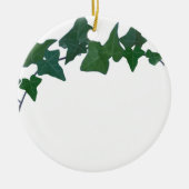 Klassieke groene Ivy Keramisch Ornament (Voorkant)
