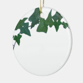 Klassieke groene Ivy Keramisch Ornament (Links)
