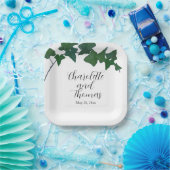 Klassieke groene Ivy Papieren Bordje (Feest)