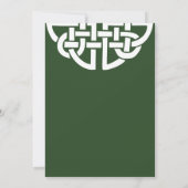 Klassieke Groene Keltische Knoop Handfasting Kaart (Achterkant)
