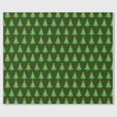Klassieke Groene Kerstboom Winter Vakantie Gift Cadeaupapier (Vlak)