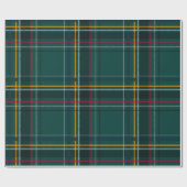 Klassieke groene kerstfeestdag tartan cadeaupapier (Vlak)