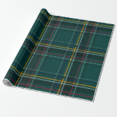 Klassieke groene kerstfeestdag tartan cadeaupapier (Uitgerold)