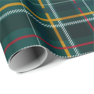 Klassieke groene kerstfeestdag tartan cadeaupapier
