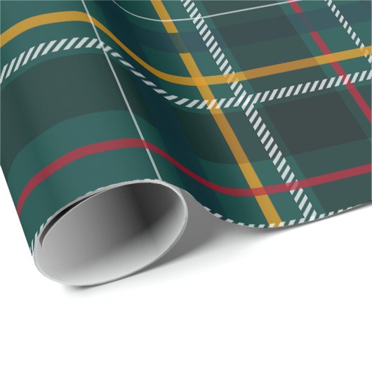 Klassieke groene kerstfeestdag tartan cadeaupapier (Rol Hoek)