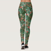 Klassieke Groene Leuke Botanische Vakantie Kerstmi Leggings (Achterkant)