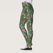 Klassieke Groene Leuke Botanische Vakantie Kerstmi Leggings (Links)