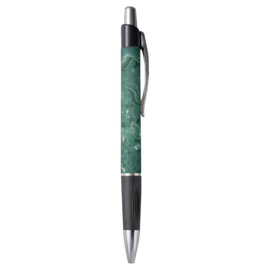 Klassieke groene marmeren printpen pen (Achterkant (Verticaal))