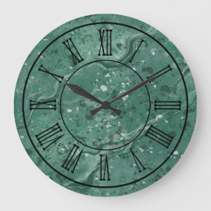 Klassieke groene marmeren wandklok in klassieke st