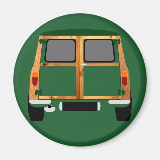 Klassieke Groene Mini Countryman Magneet (Voorkant)