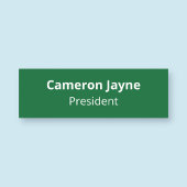 Klassieke Groene Naam Tag Magnetische Professionel