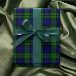 Klassieke Groene & Navy Blackwatch Tartan Plaid Inpakpapier Vel
