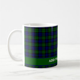 Klassieke Groene & Navy Blackwatch Tartan Plaid Koffiemok