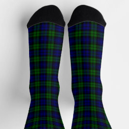 Klassieke Groene & Navy Blackwatch Tartan Plaid Sokken