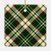 Klassieke, groene, persoonlijke foto van Pet Dog Keramisch Ornament (Achterkant)