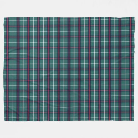 Klassieke Groene Plaid Fleece Deken (Voorkant (Horizontaal))