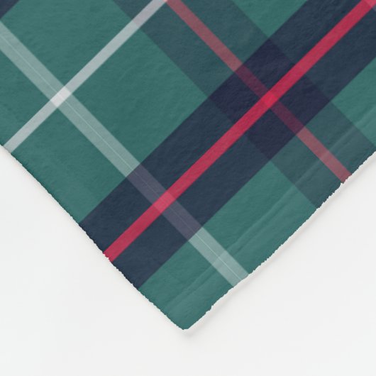 Klassieke Groene Plaid Fleece Deken (Hoek)