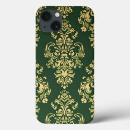 Klassieke groene rococo ornamenten Case-Mate iPhone case