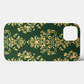 Klassieke groene rococo ornamenten Case-Mate iPhone case (Achterkant (horizontaal))
