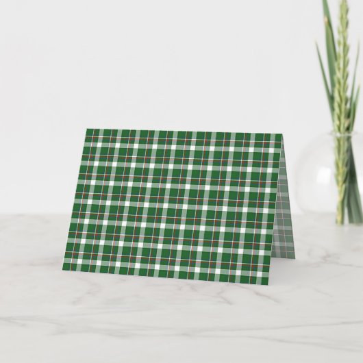 Klassieke groene rode blauwe witte patroonfeestdag kaart (Achterkant)