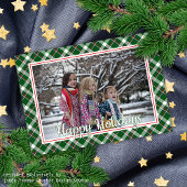 Klassieke groene rode blauwe witte patroonfeestdag kaart