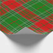 Klassieke Groene Rode Gingham Buffel Plaid Boerder Cadeaupapier (Hoek)