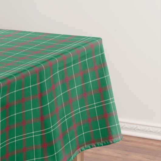 Klassieke groene rode plaid tafelkleed (Voorbeeld)