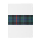 Klassieke Groene & Rode Tartan Kerst Uitnodigingen Wikkel (Achterkant Voorbeeld)