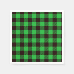 Klassieke groene ruit servet