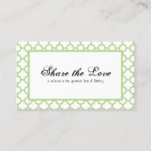 Klassieke Groene Scallop Verwijs een Vriend Aanbevelingskaartje (Voorkant)
