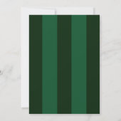 Klassieke groene streep Kerst uitnodiging (Achterkant)