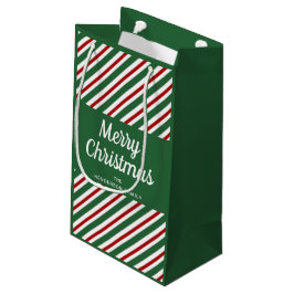 Klassieke groene strepen Prettig kerstfeest Klein Cadeauzakje