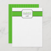 Klassieke groene strepen van het bureau van kantoo kaart (Voorkant / Achterkant)