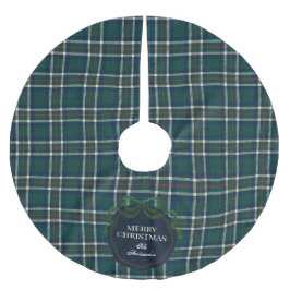 Klassieke groene tartan geruite kerstboomzoom kerstboom rok