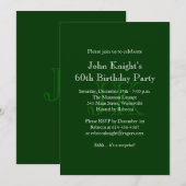 Klassieke groene uitnodiging voor geboorte (Voorkant / Achterkant)