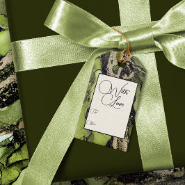 Klassieke groene vakantie met liefde cadeaubijslag cadeaulabel