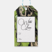 Klassieke groene vakantie met liefde cadeaubijslag cadeaulabel (Voorkant)