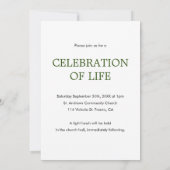 Klassieke groene viering van het leven met foto kaart (Achterkant)