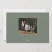 Klassieke groene visgraat lijst foto Kerst Feestdagenkaart (Achterkant)