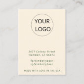 Klassieke Groene Vrolijke Kerst Oorbel Display Visitekaartje (Achterkant)