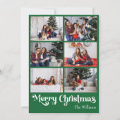 Klassieke Groene Vrolijke Kerstmis Verticale Tien  Feestdagenkaart (Voorkant)