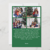 Klassieke Groene Vrolijke Kerstmis Verticale Tien  Feestdagenkaart (Achterkant)