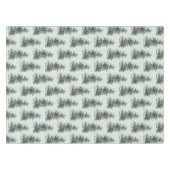 Klassieke Groene Waterverf Pijnboom Tafelkleed (Voorkant (Horizontaal))