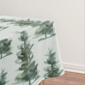 Klassieke Groene Waterverf Pijnboom Tafelkleed (Voorbeeld)