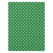 Klassieke Groene Witte Sneeuwvlokken Kerstbomen Tafelkleed (Voorkant)