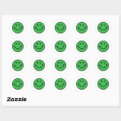 klassieke groene zijde ronde sticker (Vel)