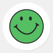 klassieke groene zijde ronde sticker (Voorkant)
