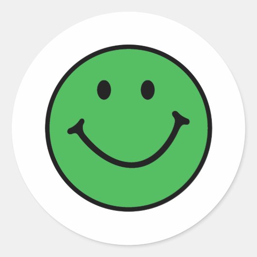 klassieke groene zijde ronde sticker (Voorkant)